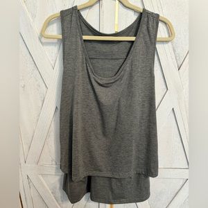 Breastfeeding Racerback Tank Nursing Cover Layered Shirt